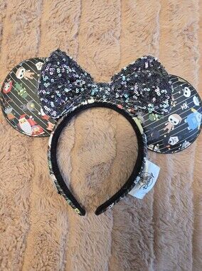 Loungefly Minnie Ears Headband-The Nightmare Before Christmas Chibi Characters